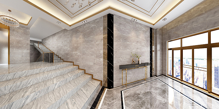 安哥仔-大堂效果图2-装修设计方案