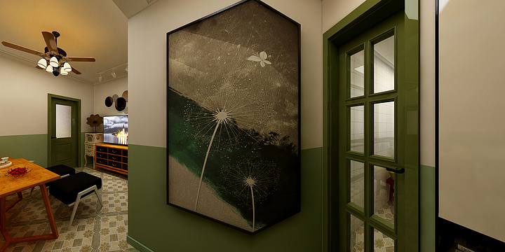 大猫设计工场-70平老房爆改三居，复古怀旧70年代风格-装修设计方案