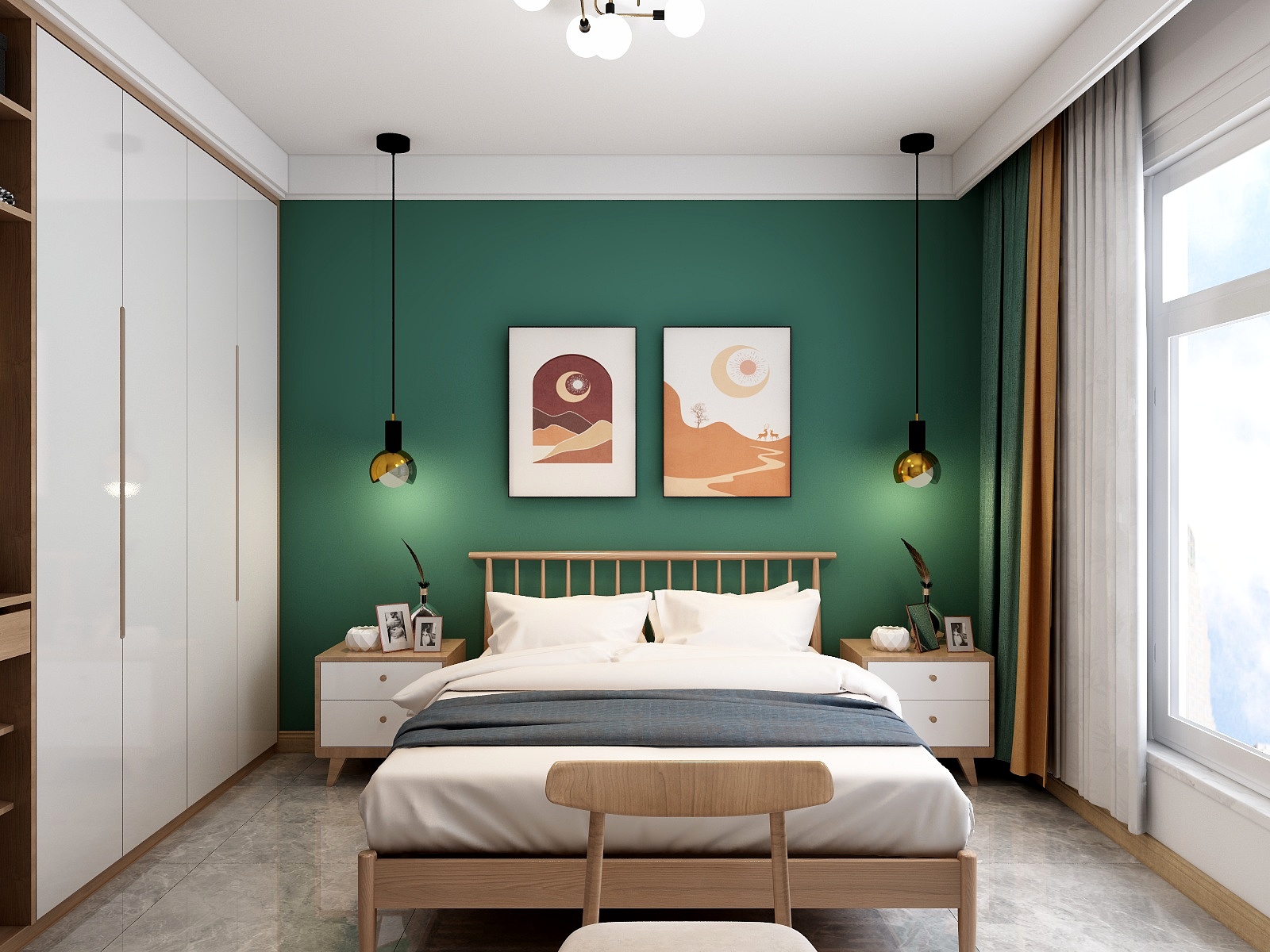 山西太原七夜设计-160方原木风装修效果图