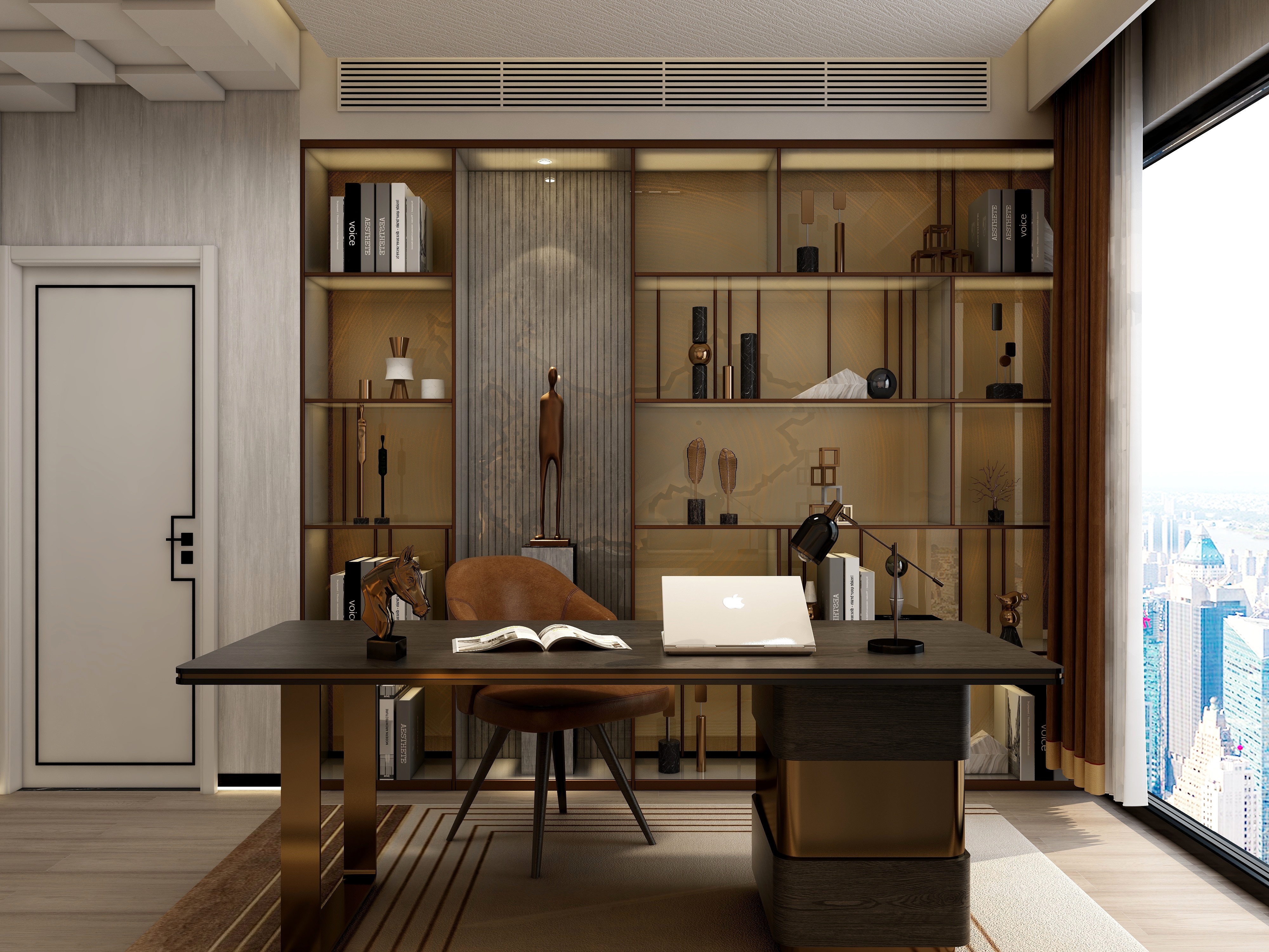 至简名设一马文浩-包豪斯灰奢朴墅装修效果图