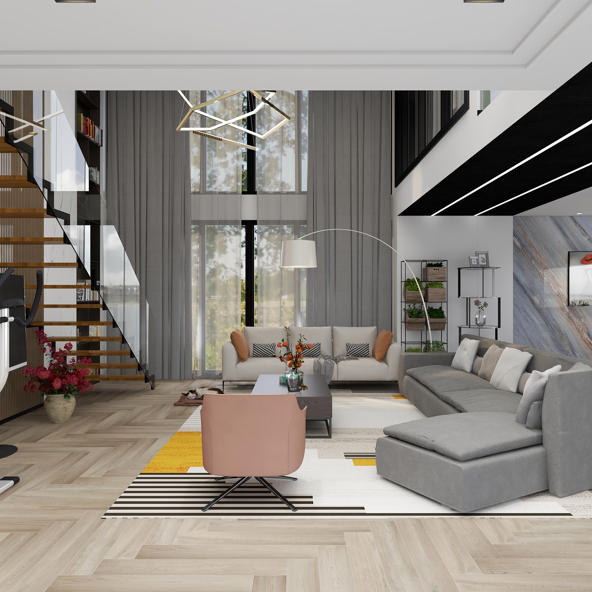 万千花蕊慈母悲哀-六口之家装修效果图