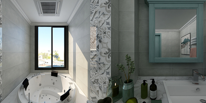 风平浪静help-荣盛城 观云郡 2楼卫生间-装修设计方案