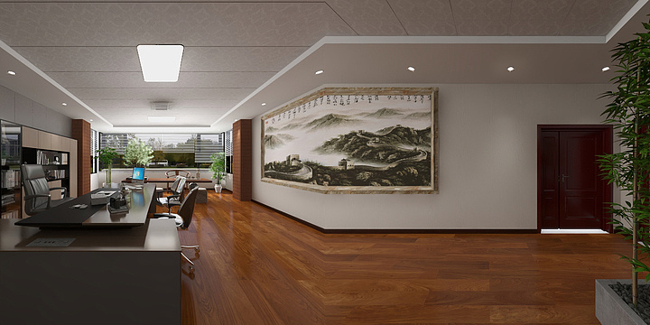 星图设计-张总办公室-装修设计方案