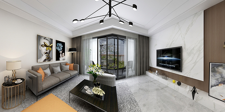 柚子味的西瓜-宝隆125平米-装修设计方案