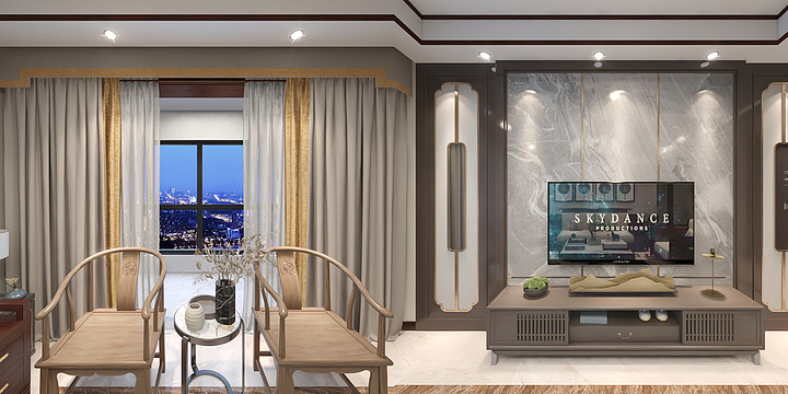 设计裔晨美学-凤凰城-赵女士新中雅居-装修设计方案