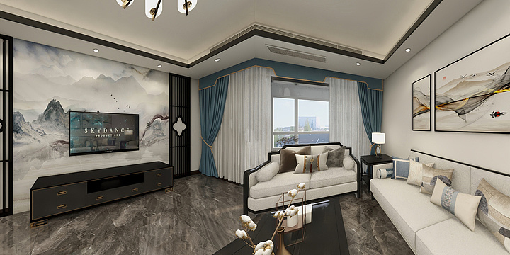 爱派装饰-御园157平米新中式-装修设计方案