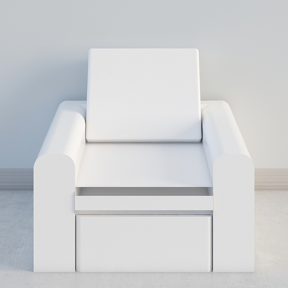 白沙发3D模型