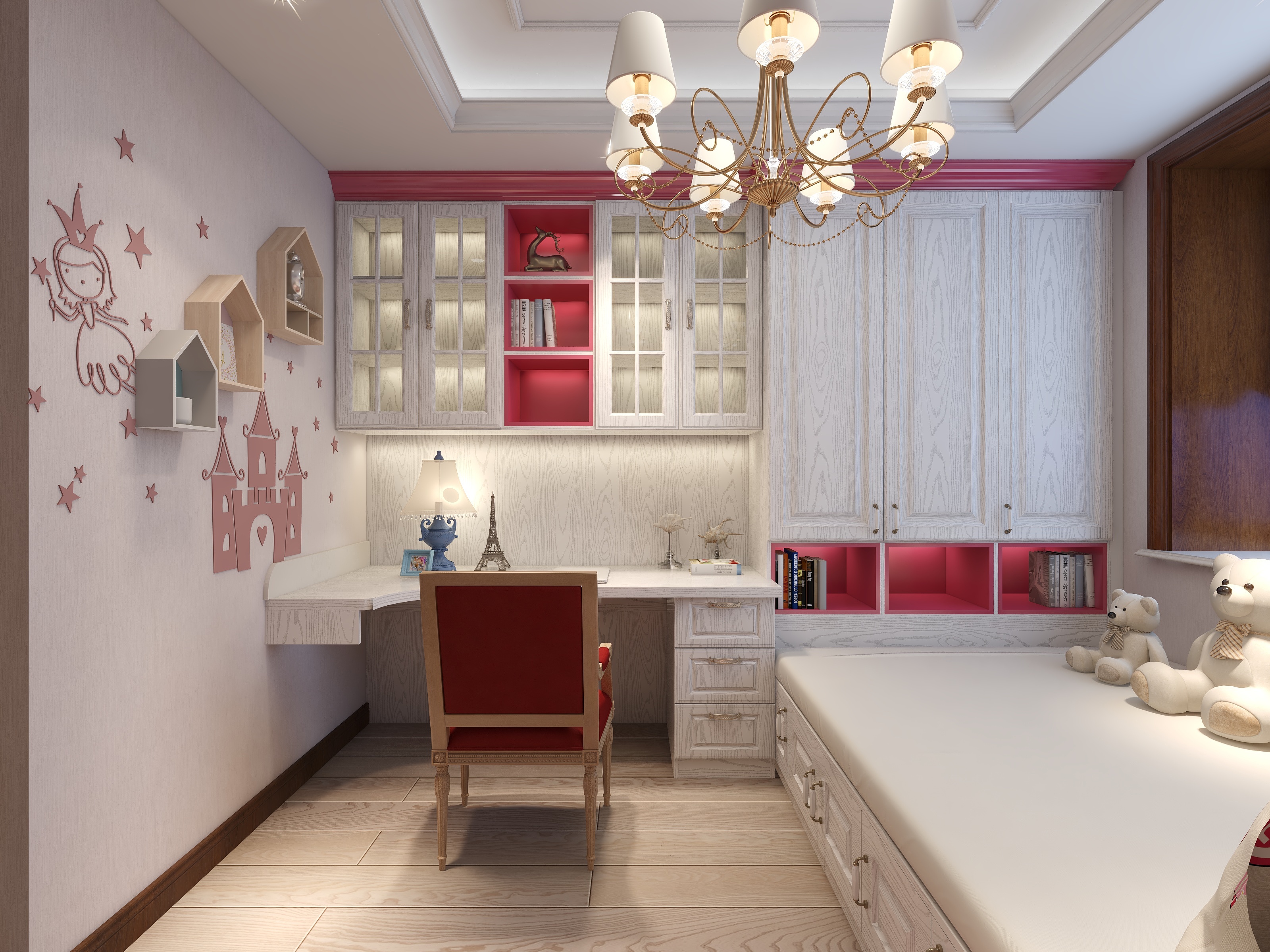 合肥溪岭空间设计-美式乡村装修效果图