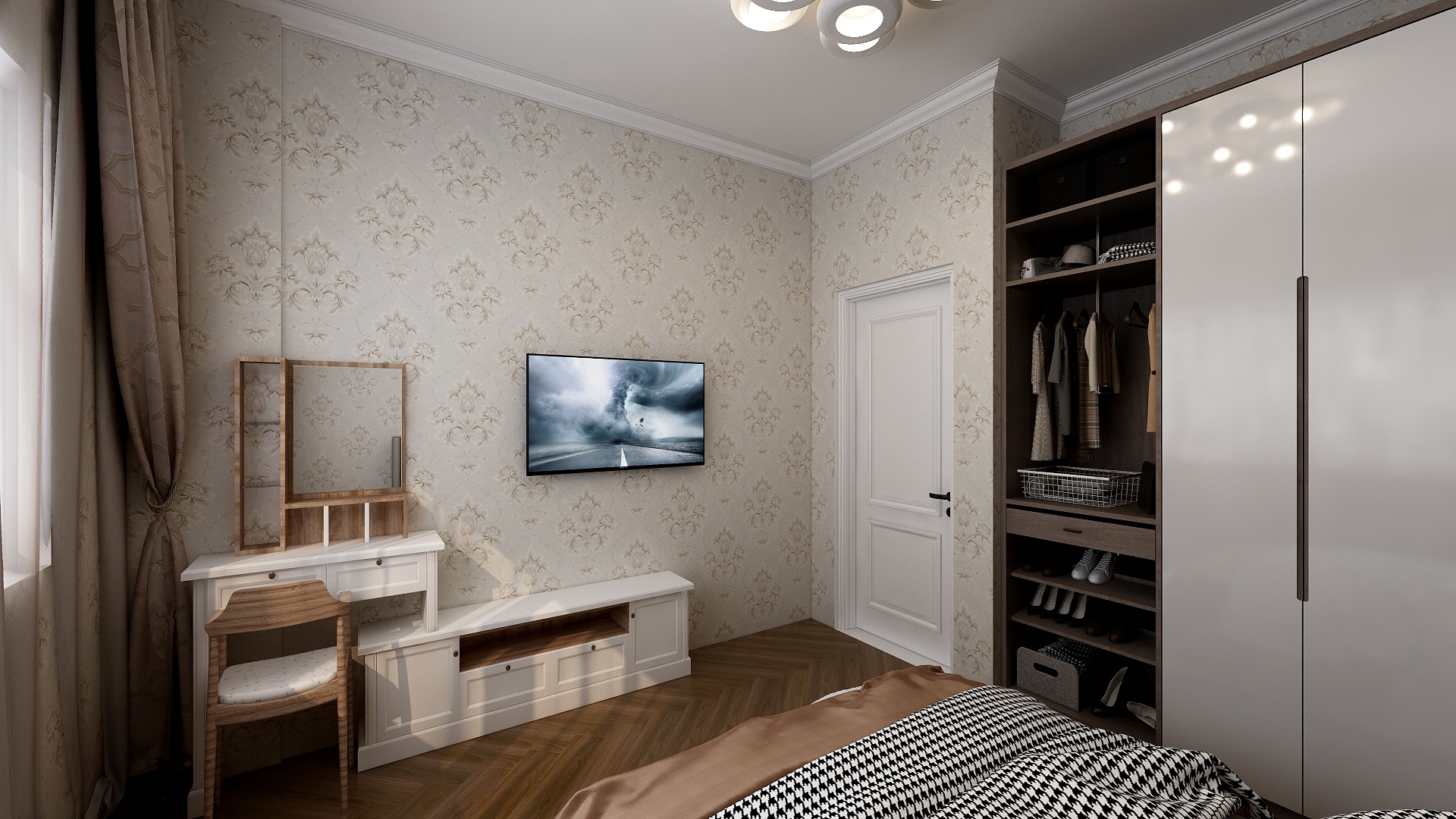 刘贺喜-瑞和园89.50㎡B户型3室2厅1卫-装修设计方案