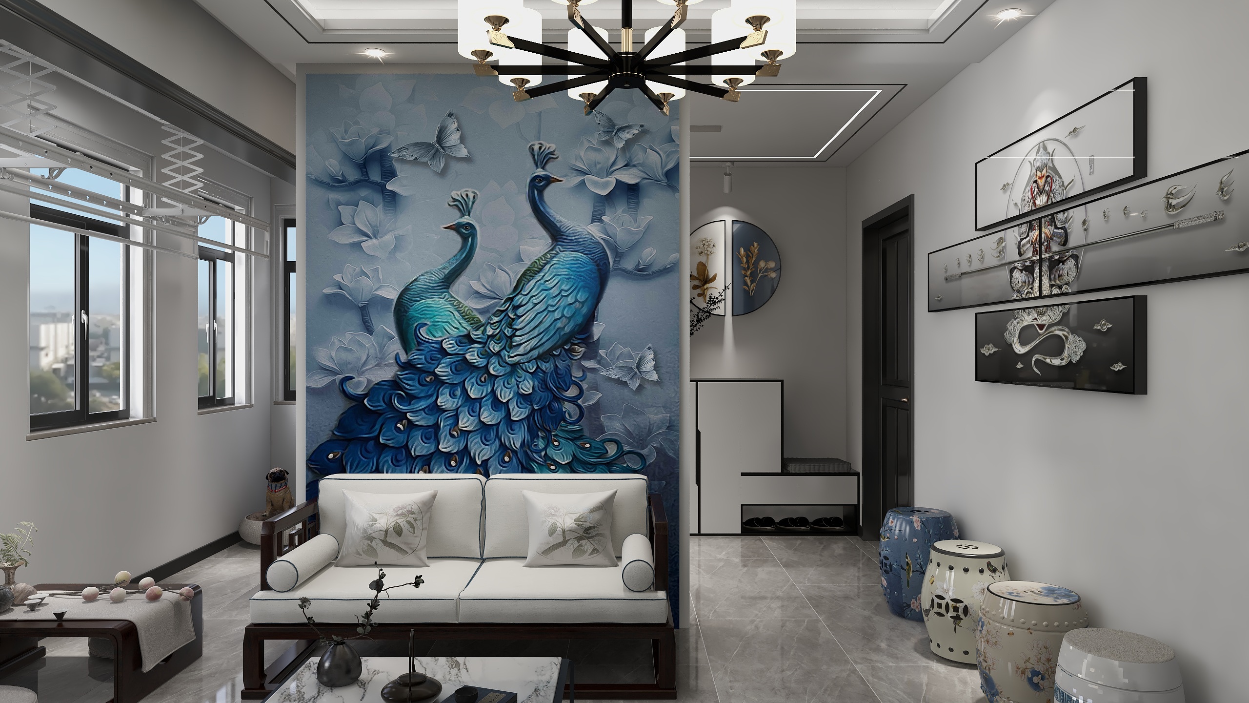 翔翼东方-瑞和园89.50㎡B户型3室2厅1卫-装修设计方案