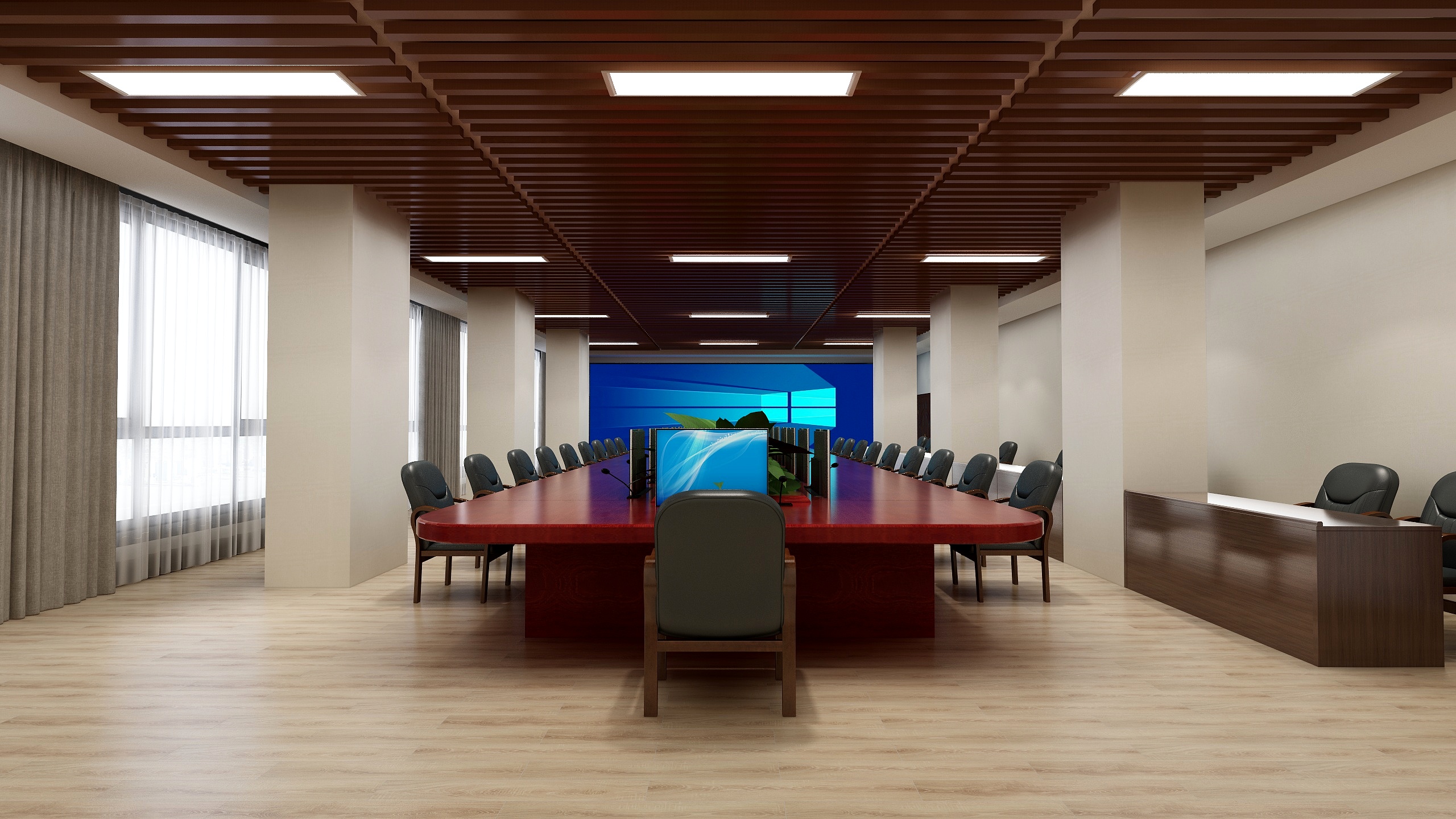 骄傲的设计-中沙石化应急指挥项目（会议室）-装修设计方案