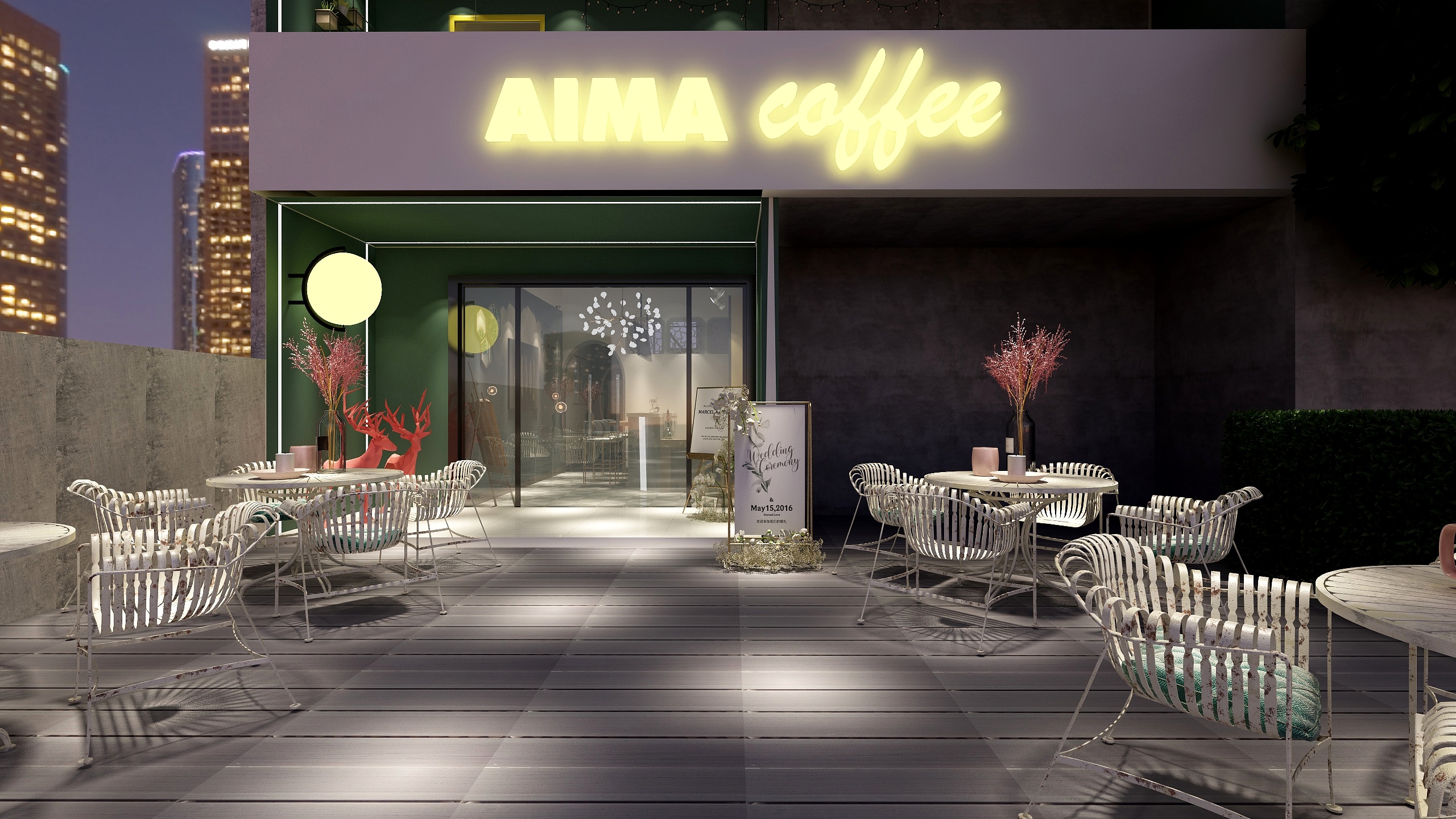 3DMAX展示-艺奢餐舍-外景装修效果图