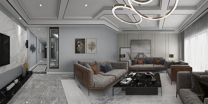 易筑周宇豪-城南别墅一层-装修设计方案