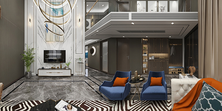 江众-别墅-现代轻奢-装修设计方案