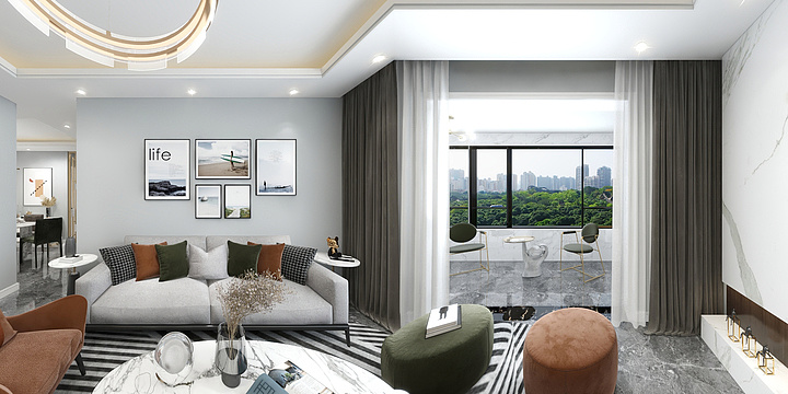 墨匠设计-自由精神领地-装修设计方案