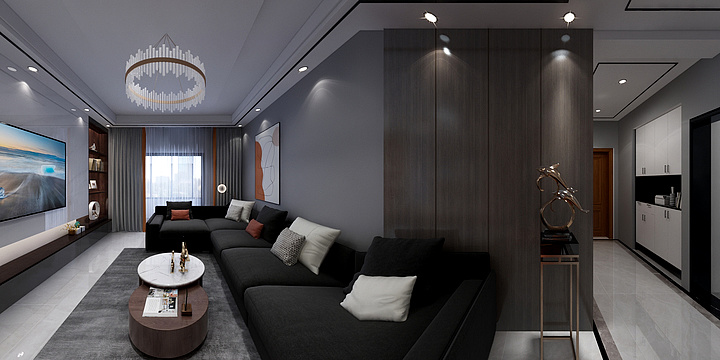 小丑CIUM-114港式简约黑白灰-装修设计方案
