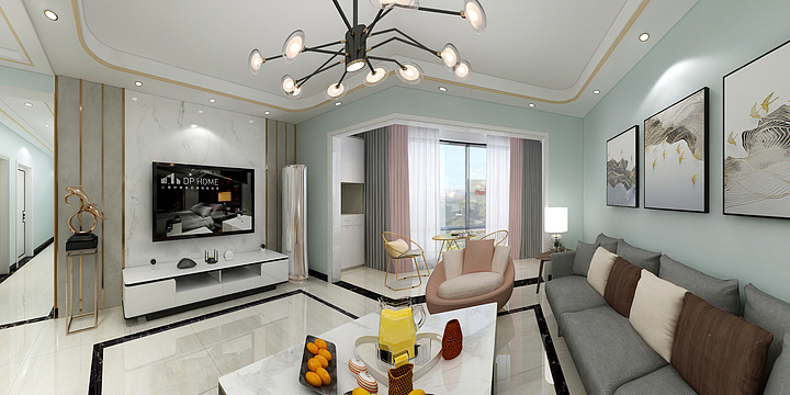 铜仁大海装饰设计-蓝溪谷地1栋1501现代风格-装修设计方案