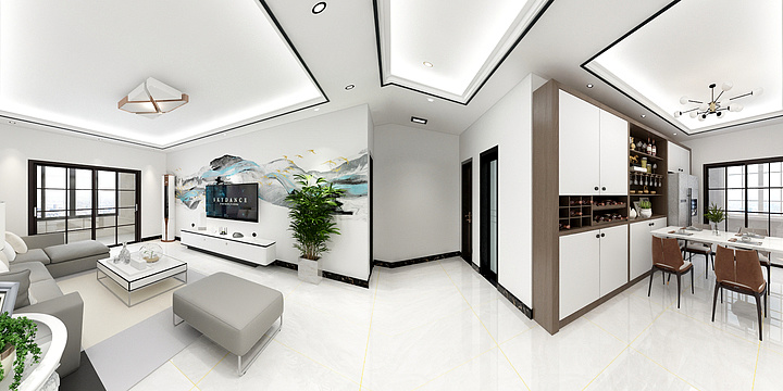 西安玖思荇装饰工程有限公司-美院130户型-装修设计方案