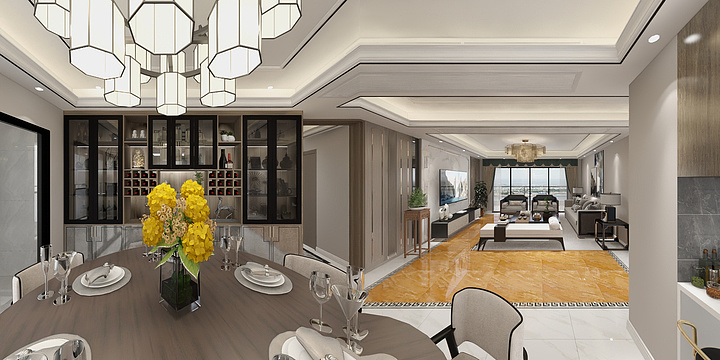 鲨掉西东-谷饶碧桂园1601-新中式(第四)-装修设计方案