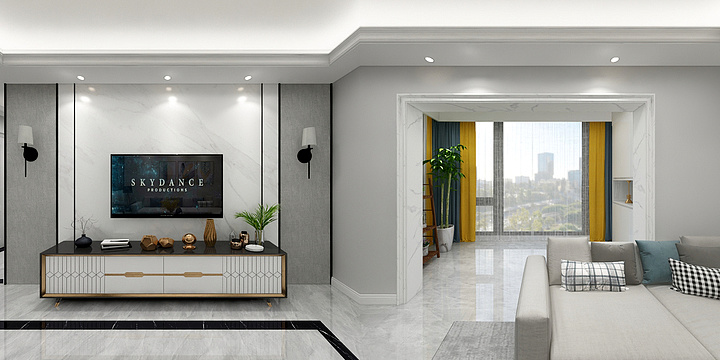 .全案设jfki-天下家园现代-装修设计方案