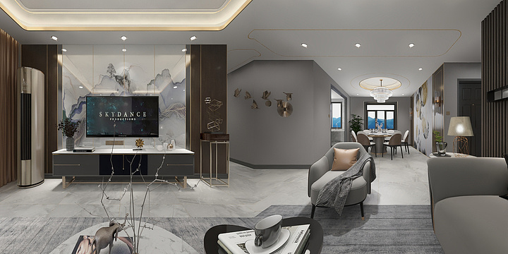 张景-融创外滩壹号轻奢-装修设计方案