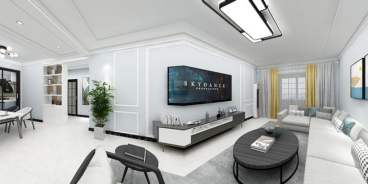 千翼设计灵灵-千翼厚泽：山凹2-2-01王哥效果图-装修设计方案