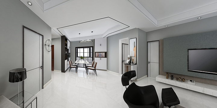 锦幻装饰公司-上河郡55.3.501-装修设计方案