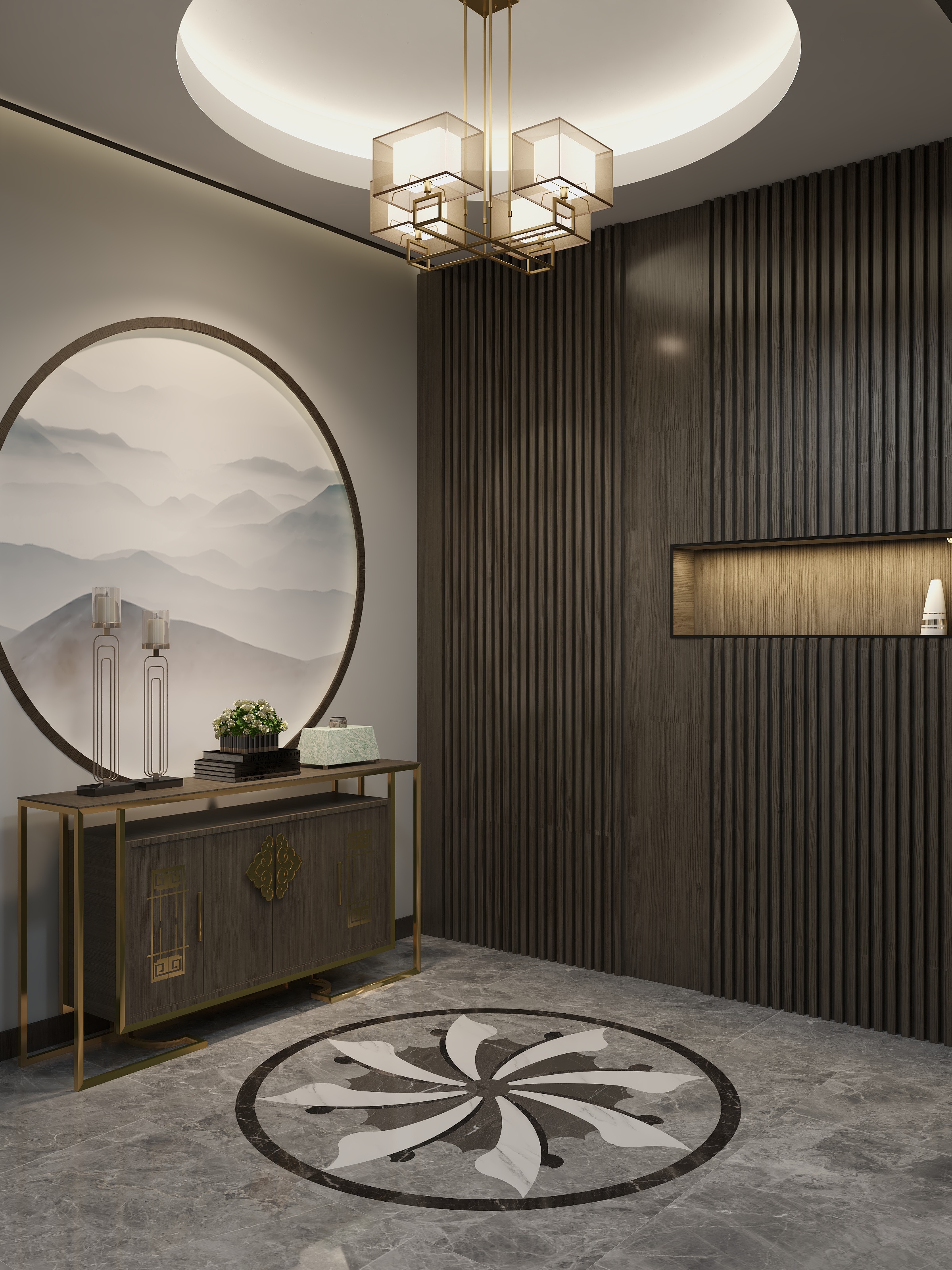 湛智华-新中式239平3房装修效果图