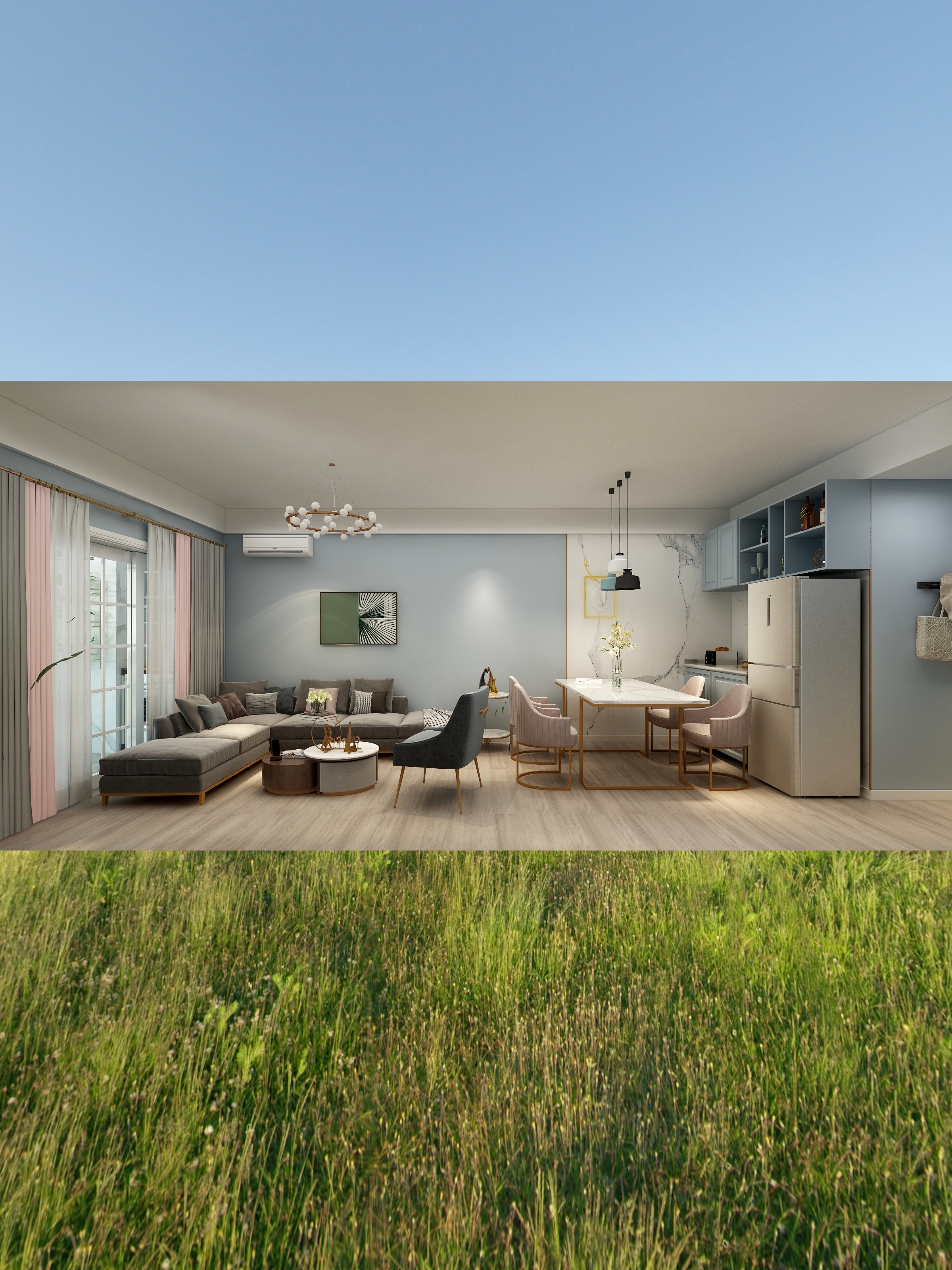 MrT曾-德信海德公园83.00㎡A2’3室2厅1卫1厨-装修设计方案