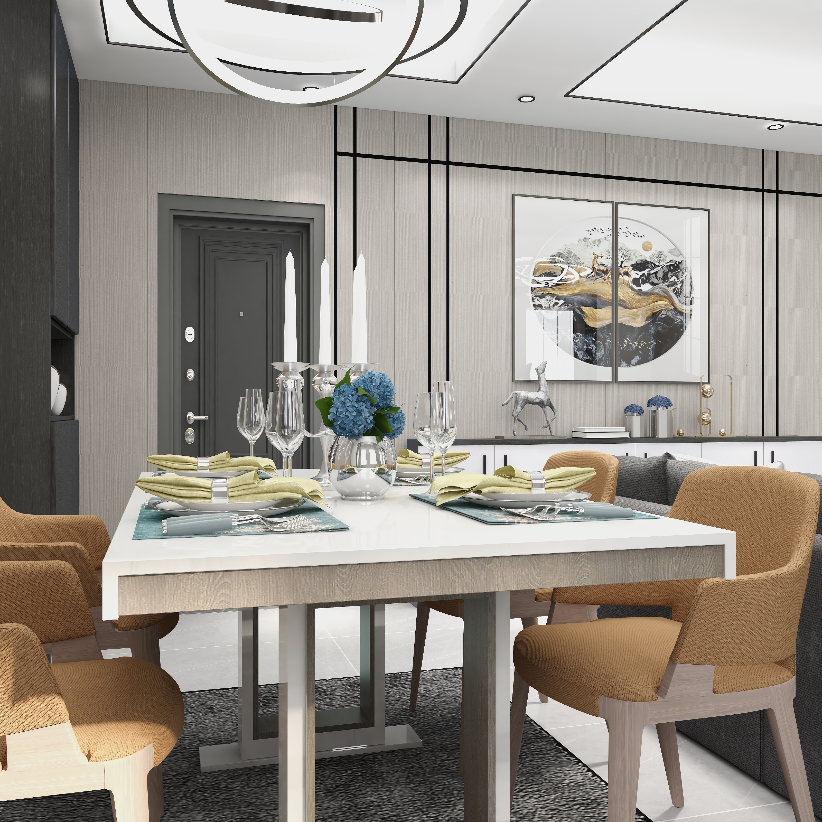 奈川Tang-瑞和园89.50㎡B户型3室2厅1卫-装修设计方案