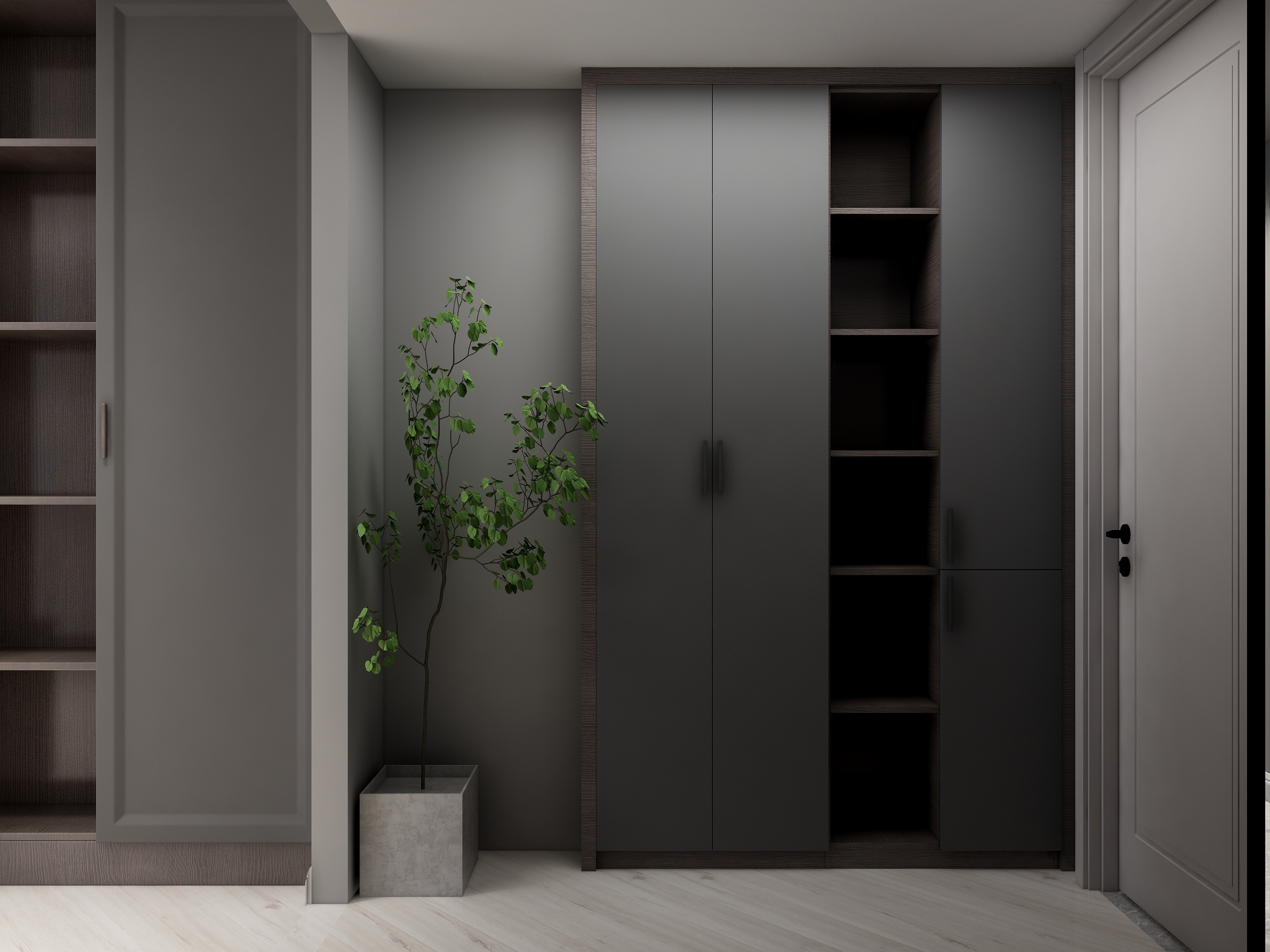 MOSENDESIGN-现代3居室带阁楼装修效果图