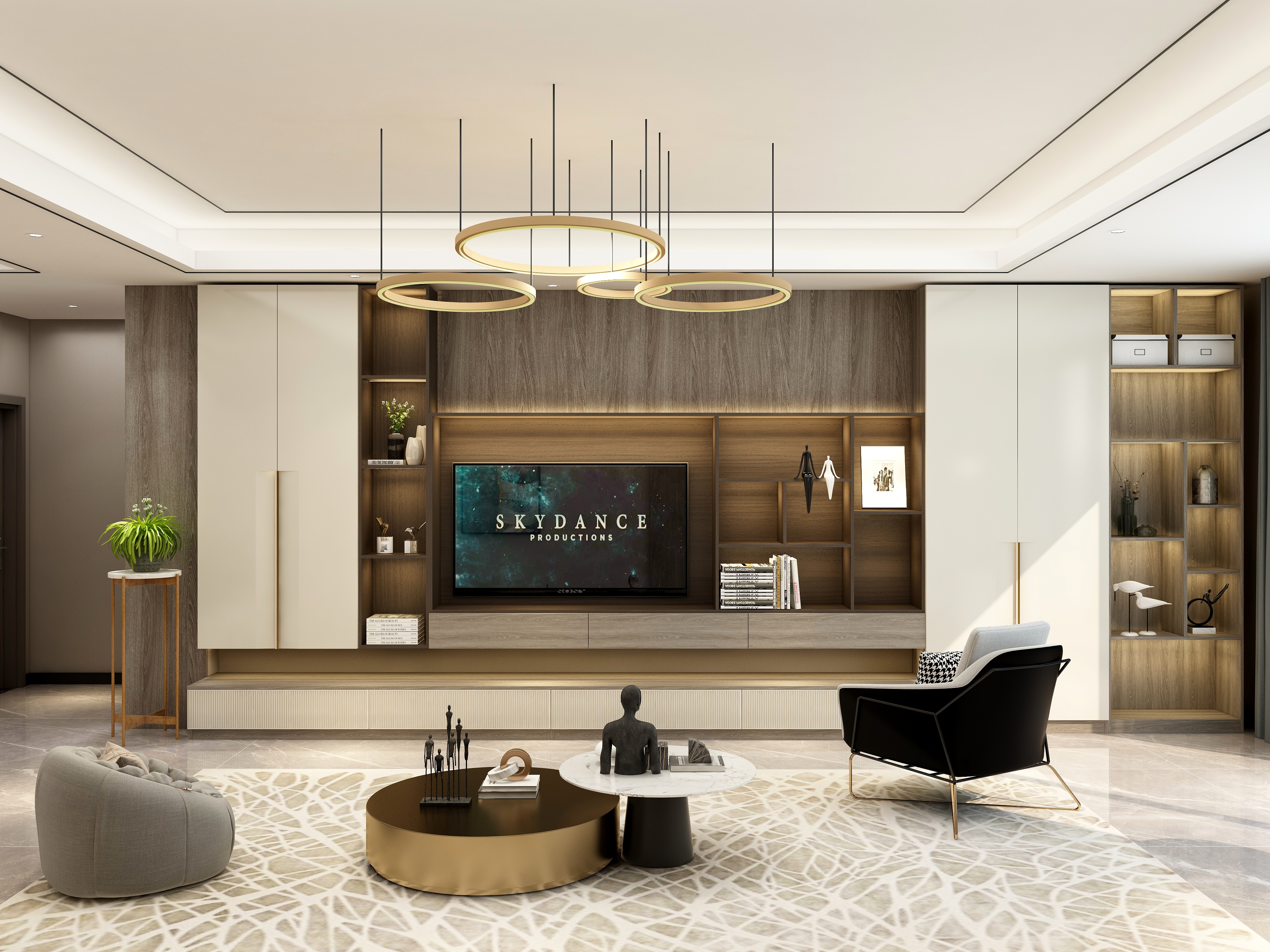 庄育霖-148方现代四居装修效果图