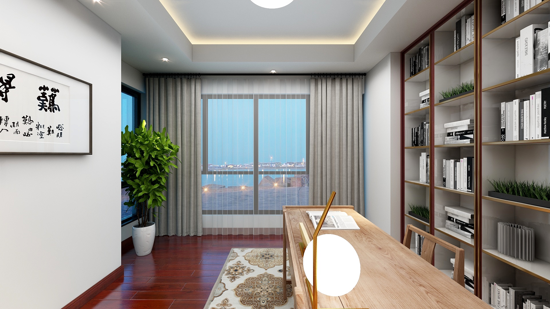 天策府设计李-大平层新中式四居室装修效果图