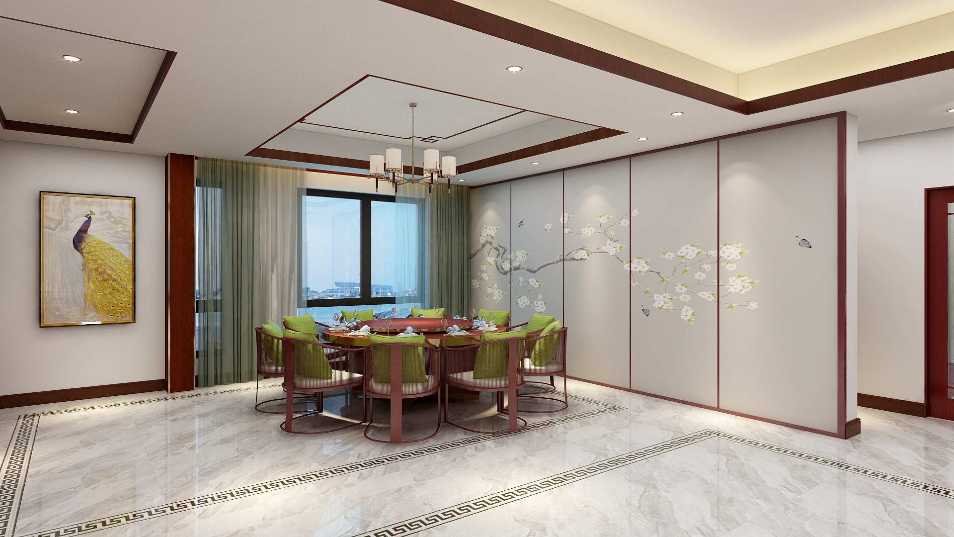 一八八啊九六五二二二五零-大平层新中式四居室装修效果图