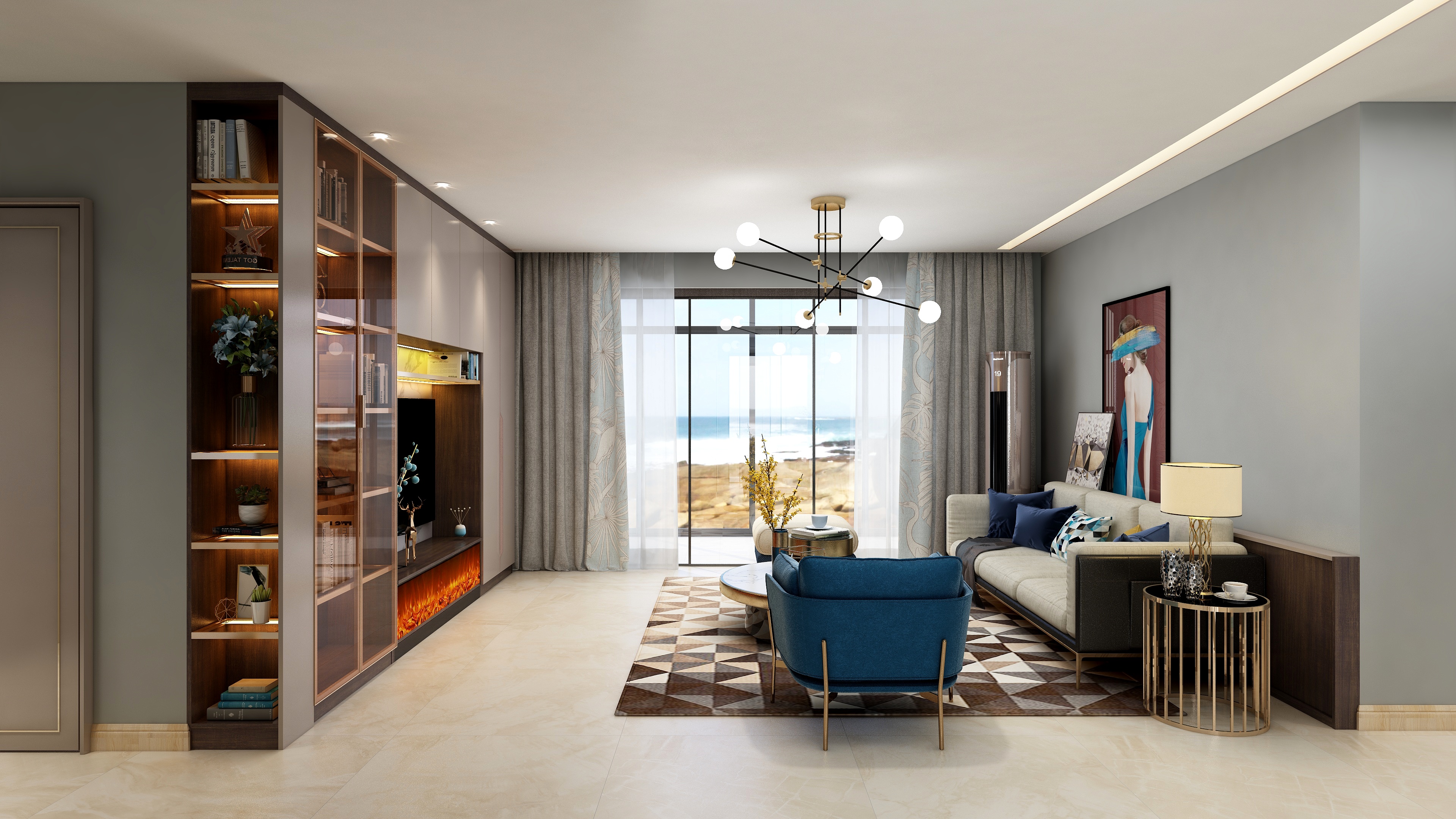 维赫木作-152方现代三居装修效果图