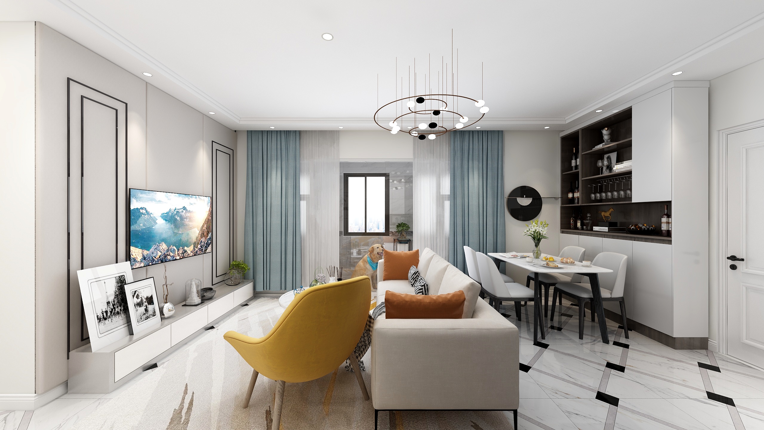 朱皓-瑞和园89.50㎡B户型3室2厅1卫-装修设计方案