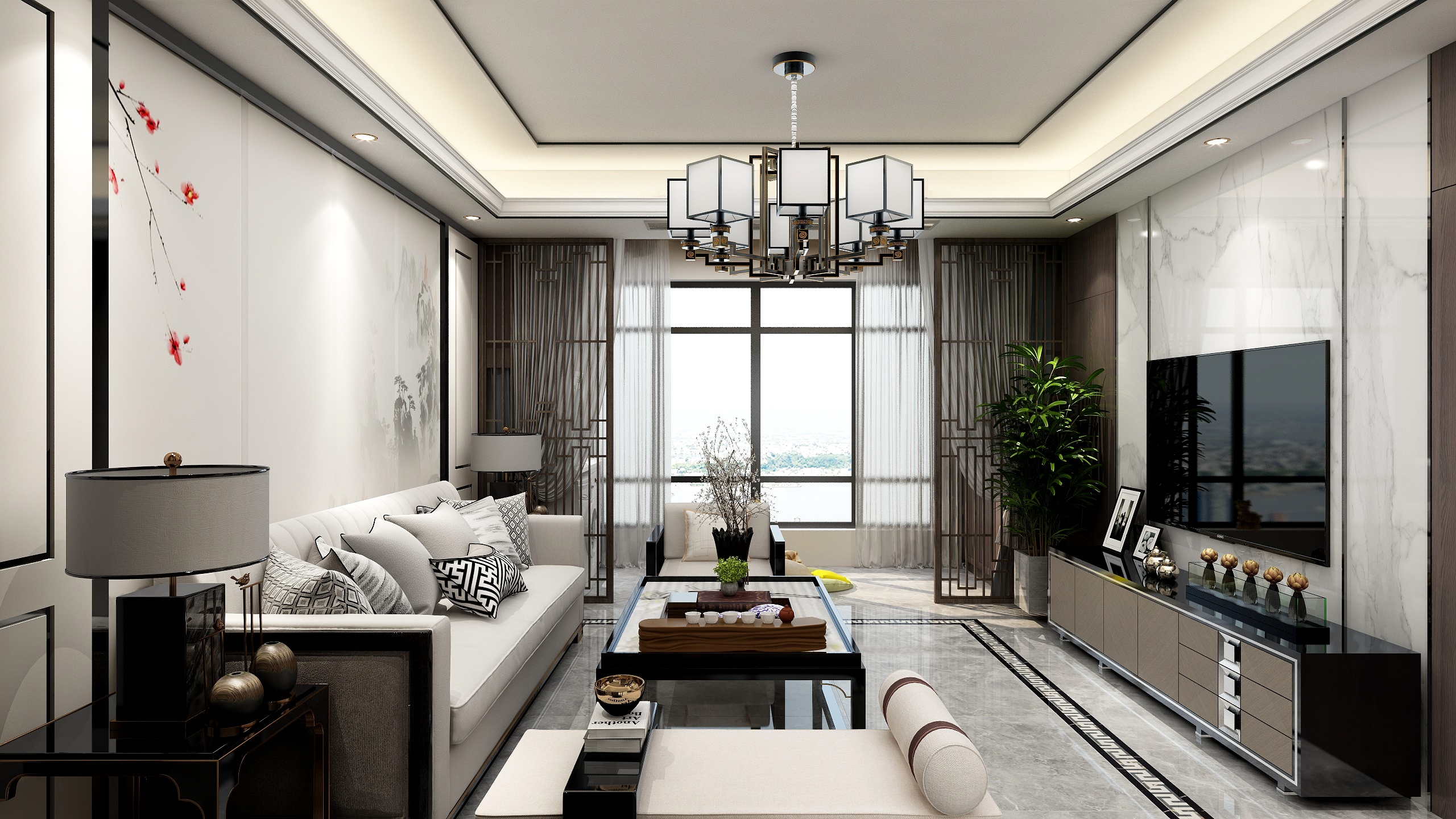 设计师李青阳-新中式-静谧-装修设计方案