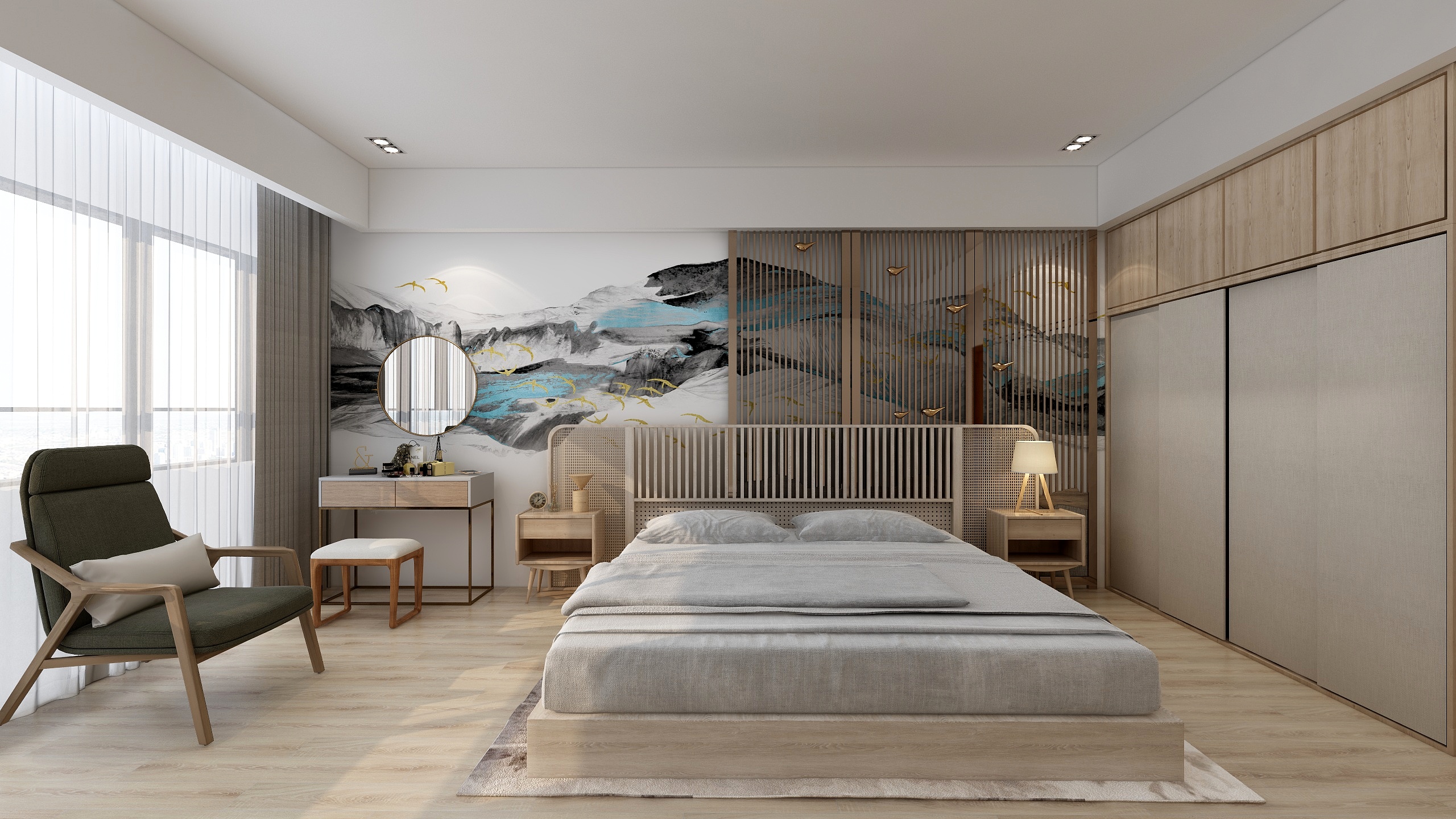 詹鹏成-新中式--原木-装修设计方案