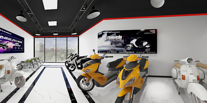 陈惠萍187****0592-新本冈田电动车门店装修效果图-装修设计方案