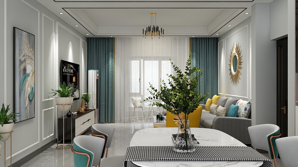 淡色迷人-建国新村-装修设计方案