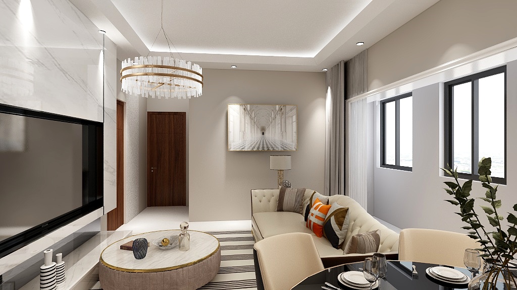 拉风的男人91-瑞和园89.50㎡B户型3室2厅1卫-装修设计方案