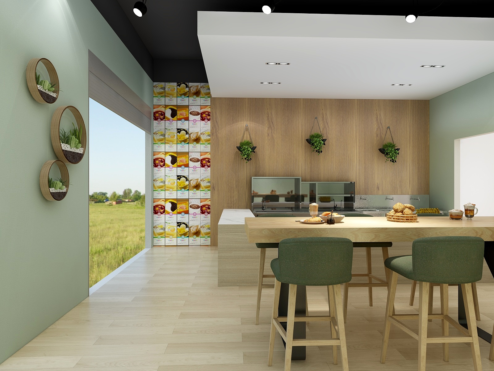 洛阁建筑装饰设计-糖水店装修效果图