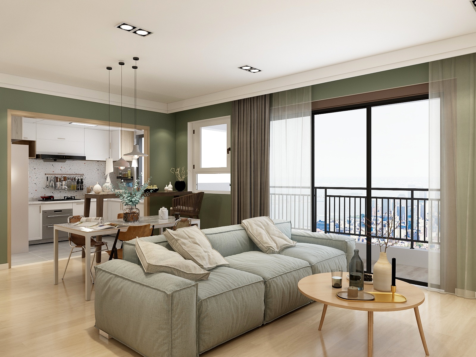 黎潇潇-【绿意】清新北欧-装修设计方案