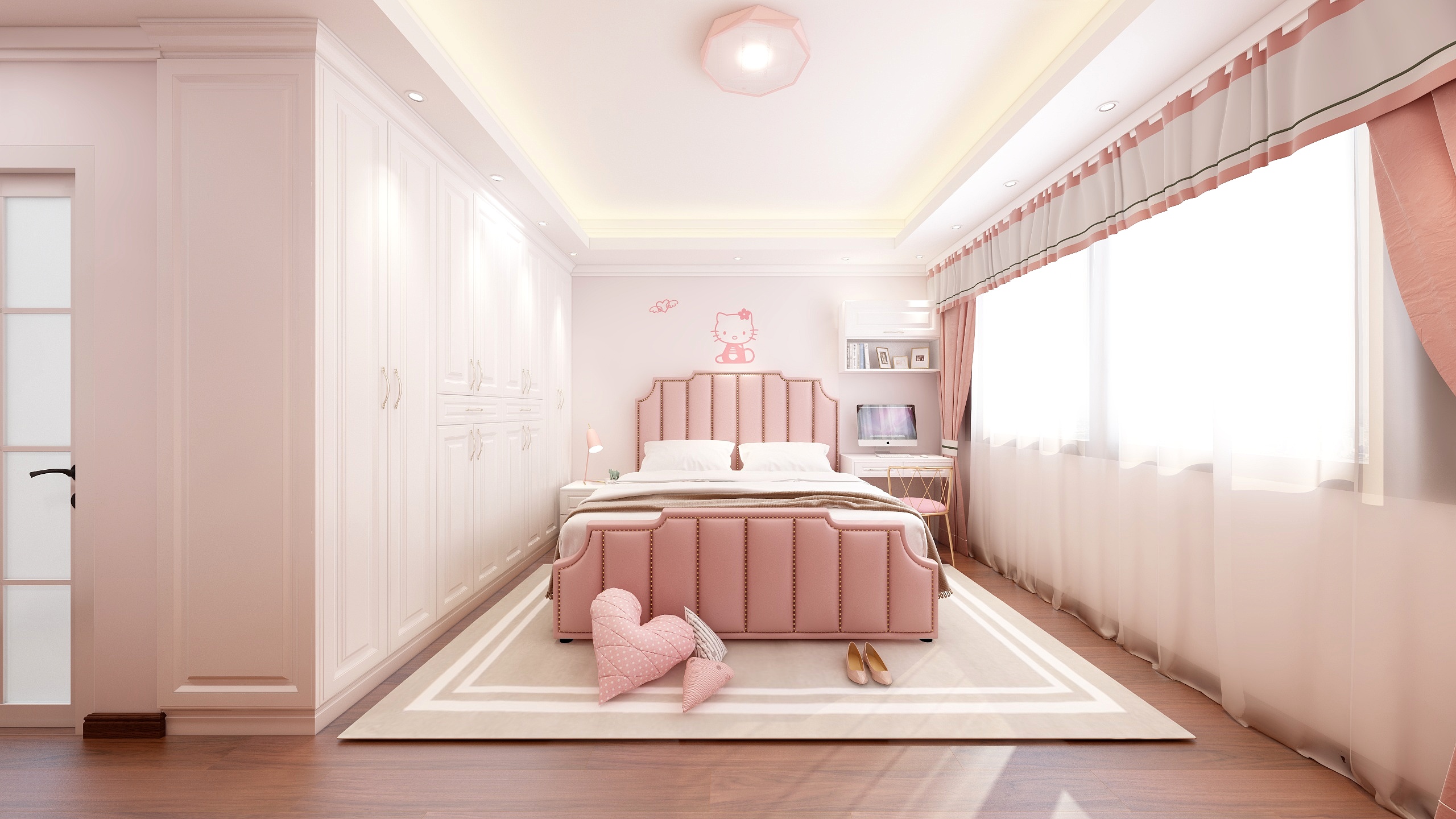 何玮-翡翠山河10号别墅二层女儿房-装修设计方案