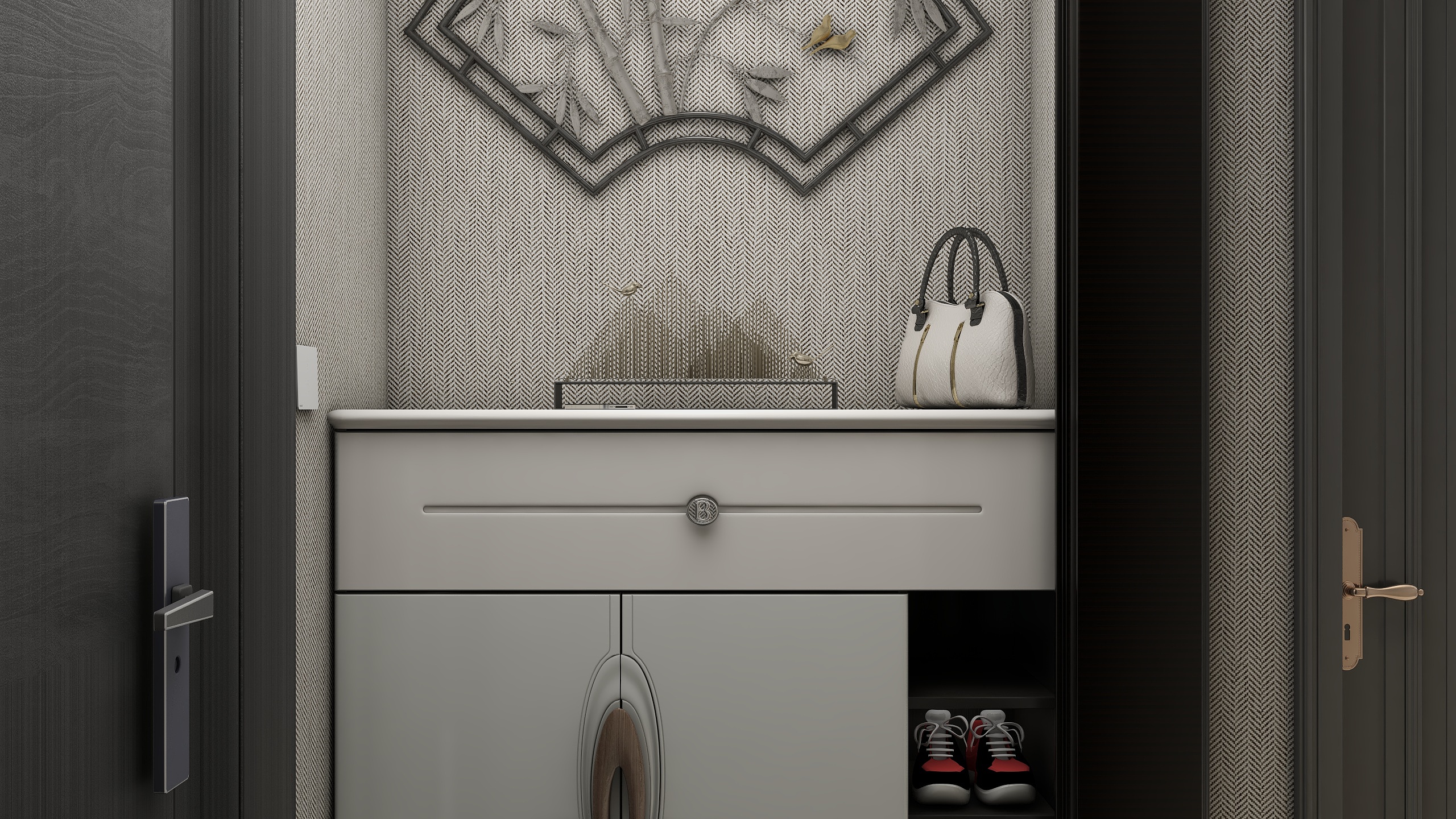 潮州设计师阿龙-中式--道法自然装修效果图