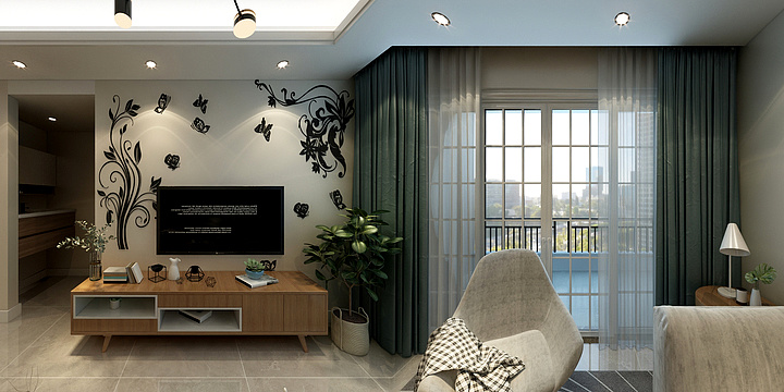 深度设计装饰-皇龙湾1-1-3003.客厅加主-装修设计方案