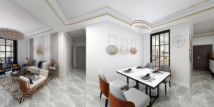 徐州艺境空间装饰-德信珑玺台轻奢120--最美的承诺-装修设计方案