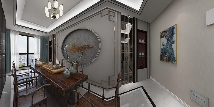 漆河兔宝宝-私房三楼自住新中式效果图-装修设计方案