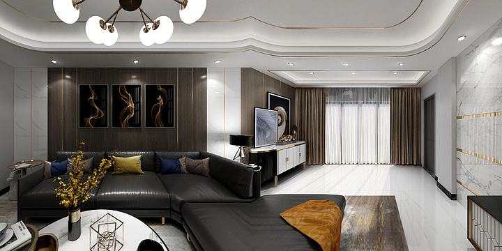 无限空间站-现代轻奢2-装修设计方案