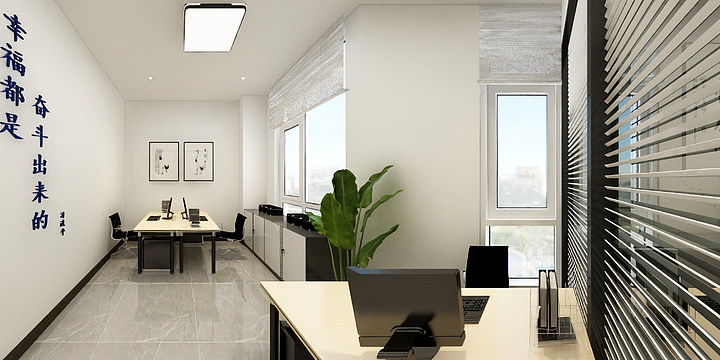 麦拉风宏-办公室效果图-装修设计方案